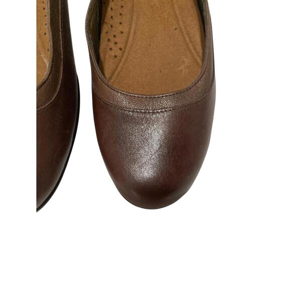 Hush Puppies Chocolate Leather Flats Ballet Shoes Women's Size 10 - Picture 5 of 12